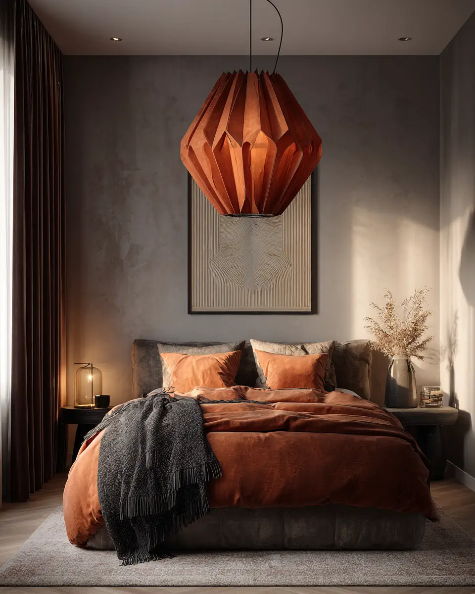 Terracotta Transitional Bedroom Decor Ideas