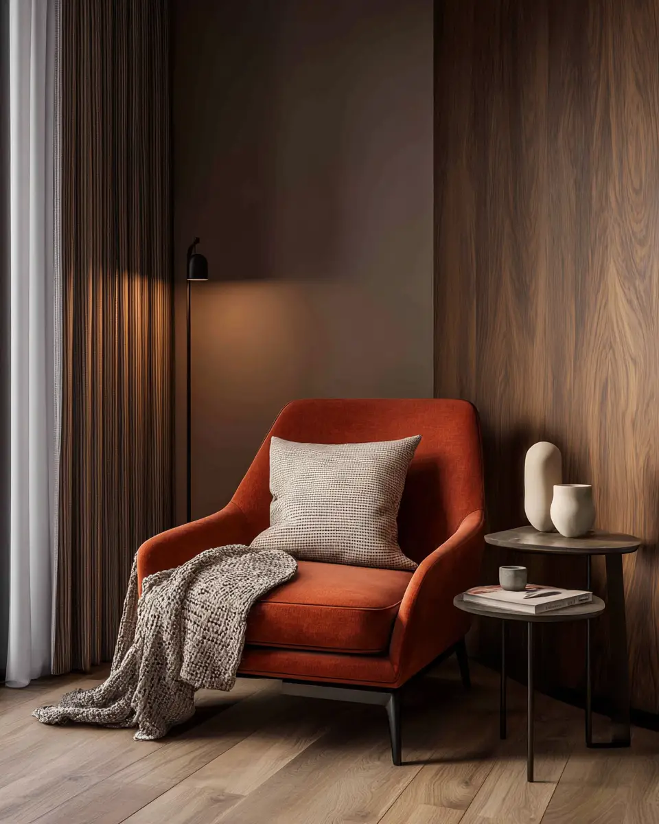 Terracotta Transitional Bedroom Decor Ideas