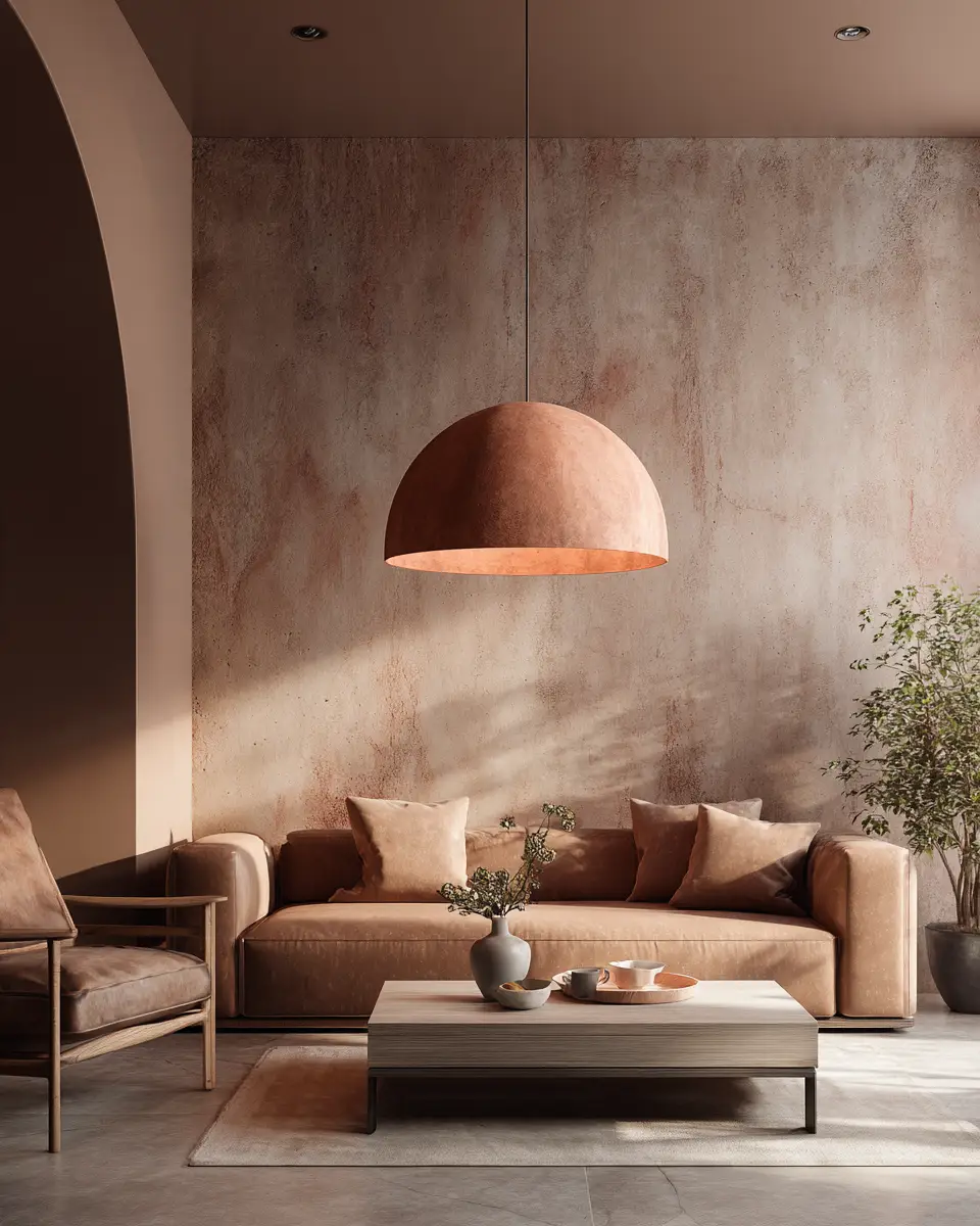 Terracotta Transitional Living Room Decor Ideas