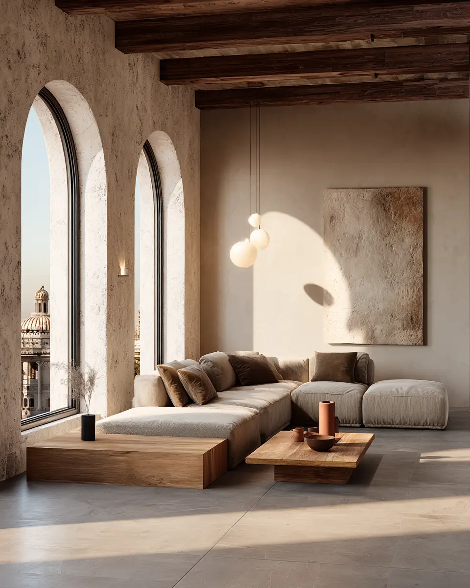 Terracotta Transitional Living Room Decor Ideas