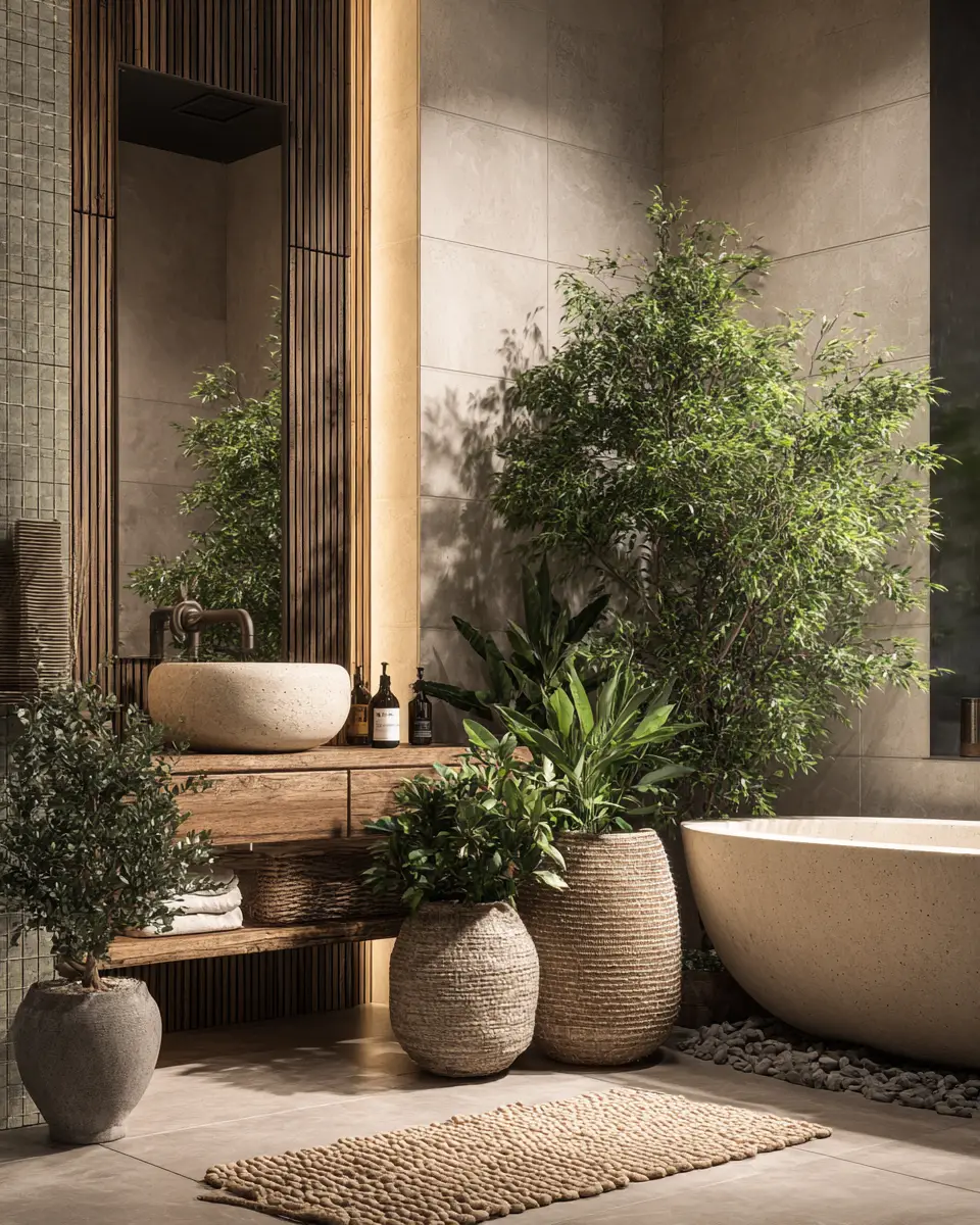 Texture-Rich Bathroom Decor Ideas