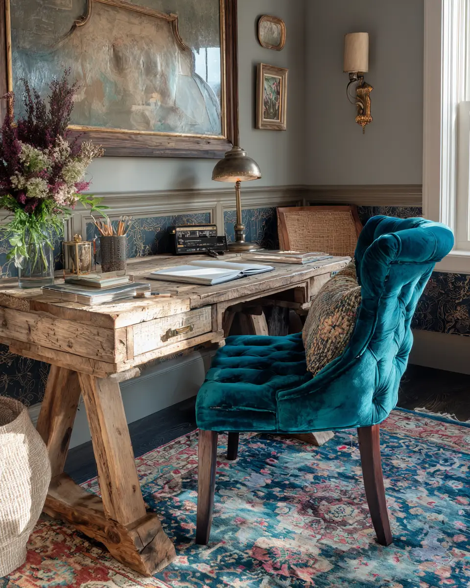 Turquoise Boho Home Office Decor Ideas