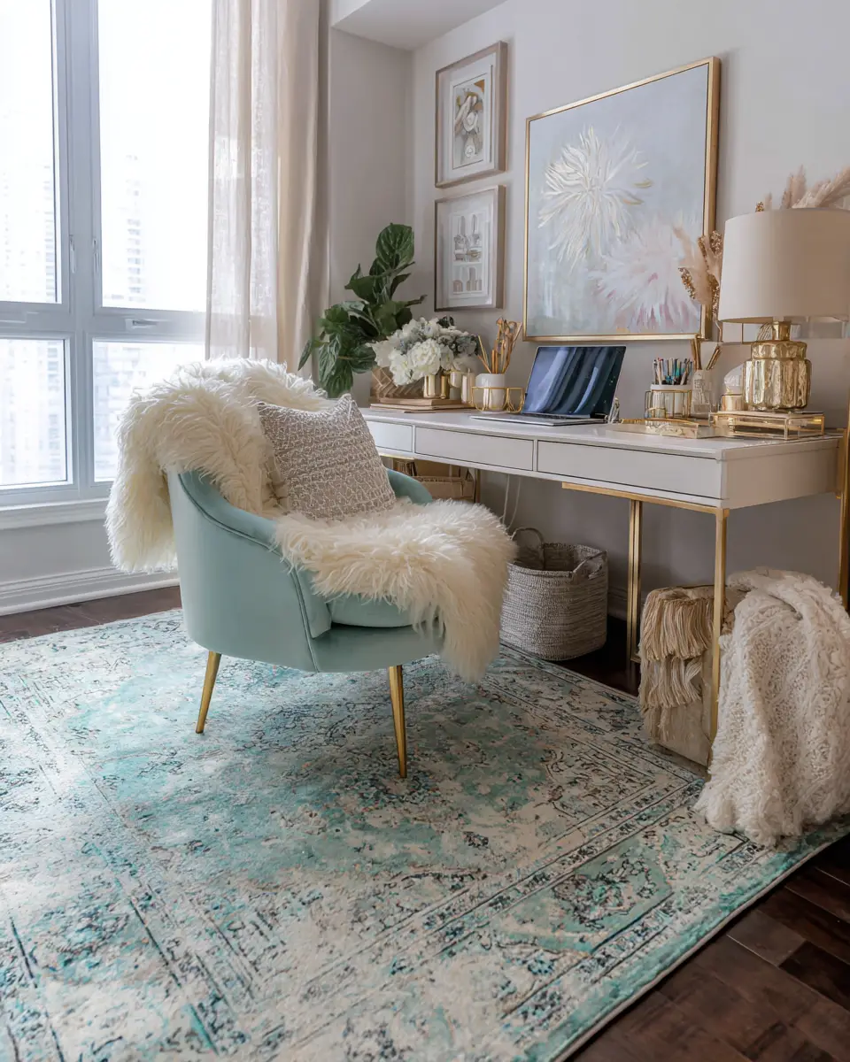Turquoise Boho Home Office Decor Ideas