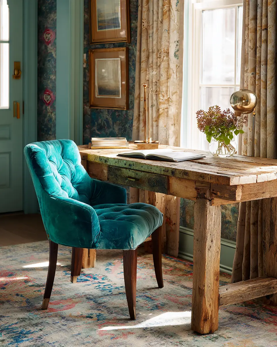 Turquoise Boho Home Office Decor Ideas