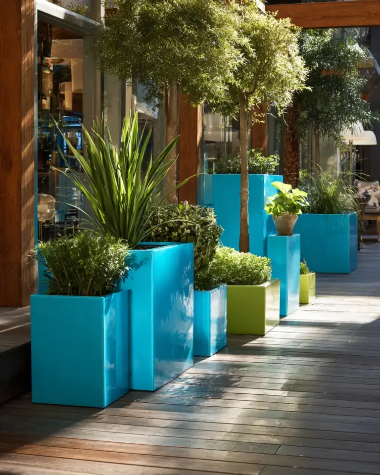 Turquoise Contemporary Patio Decor Ideas - Featured