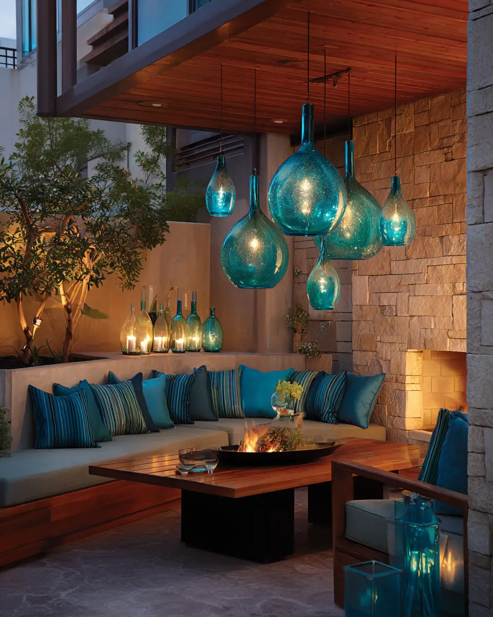Turquoise Contemporary Patio Decor Ideas