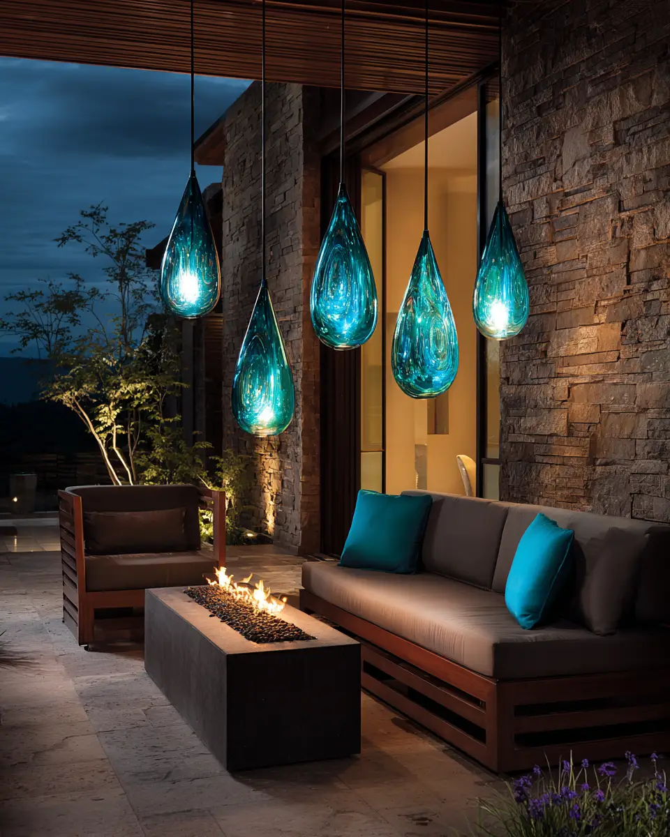 Turquoise Contemporary Patio Decor Ideas