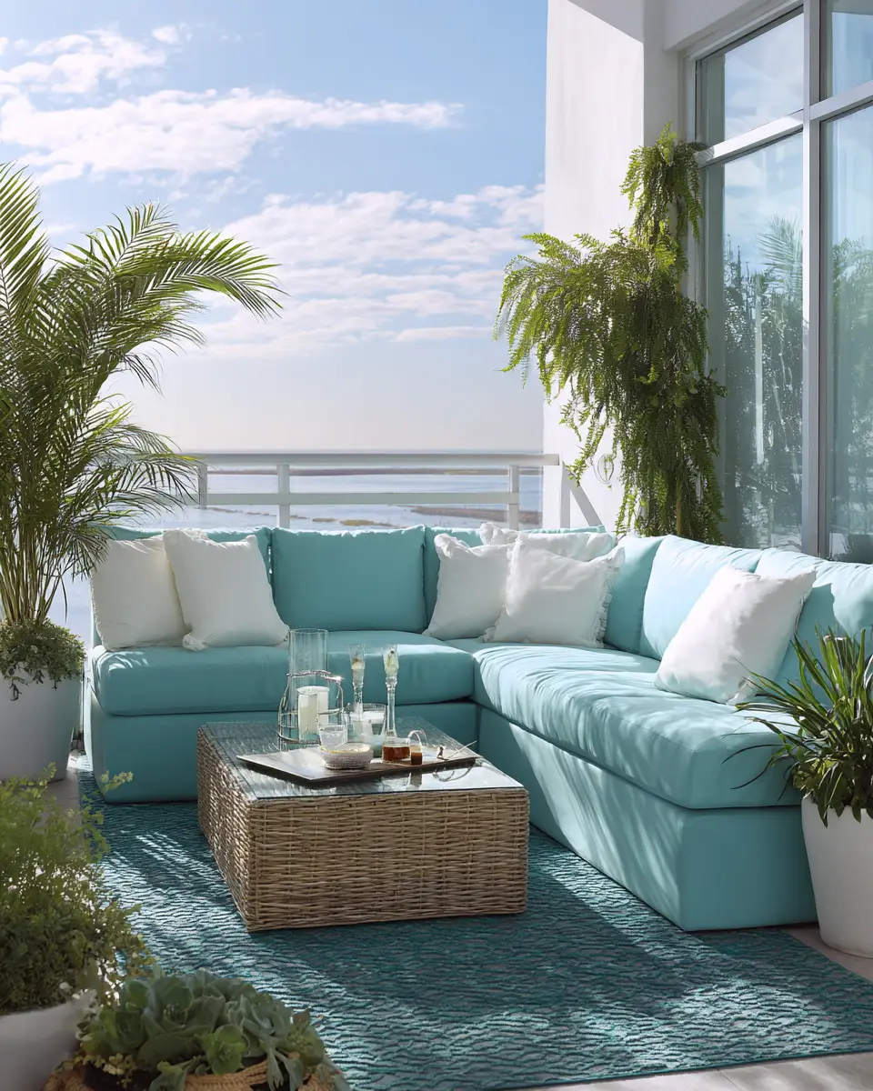 Turquoise Contemporary Patio Decor Ideas