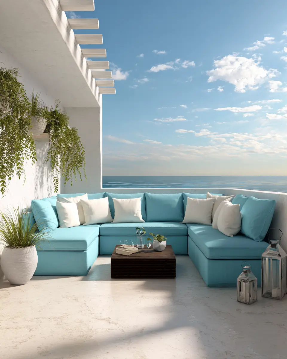 Turquoise Contemporary Patio Decor Ideas