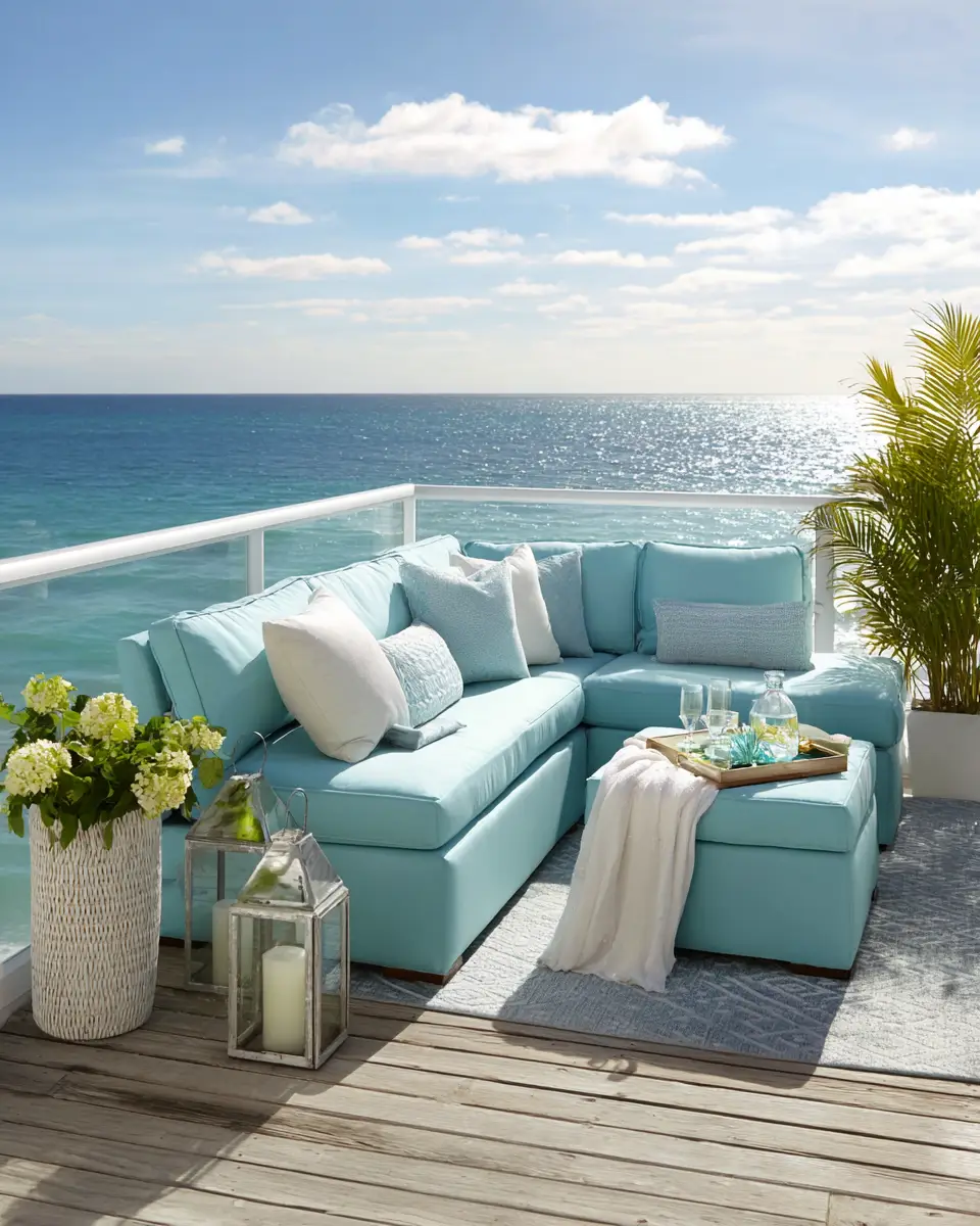 Turquoise Contemporary Patio Decor Ideas