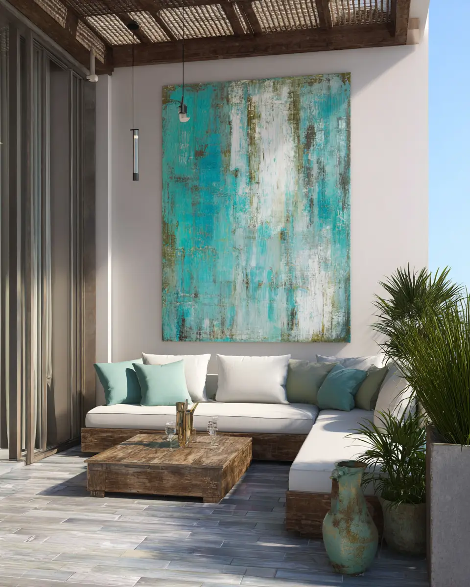 Turquoise Contemporary Patio Decor Ideas