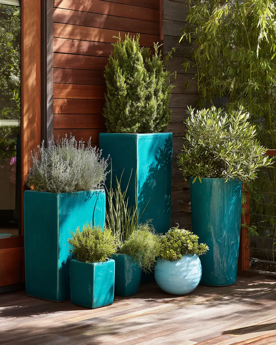 Turquoise Contemporary Patio Decor Ideas