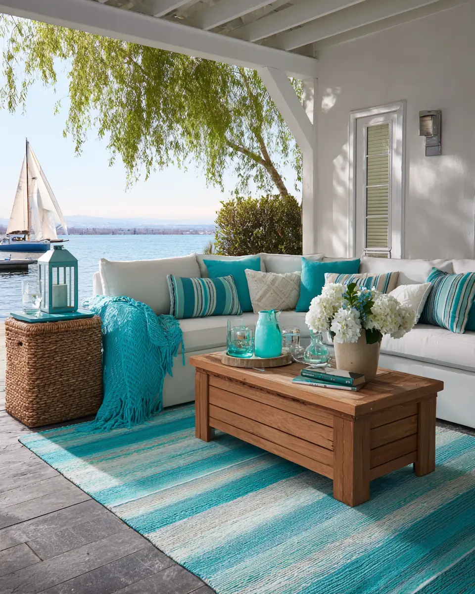 Turquoise Contemporary Patio Decor Ideas