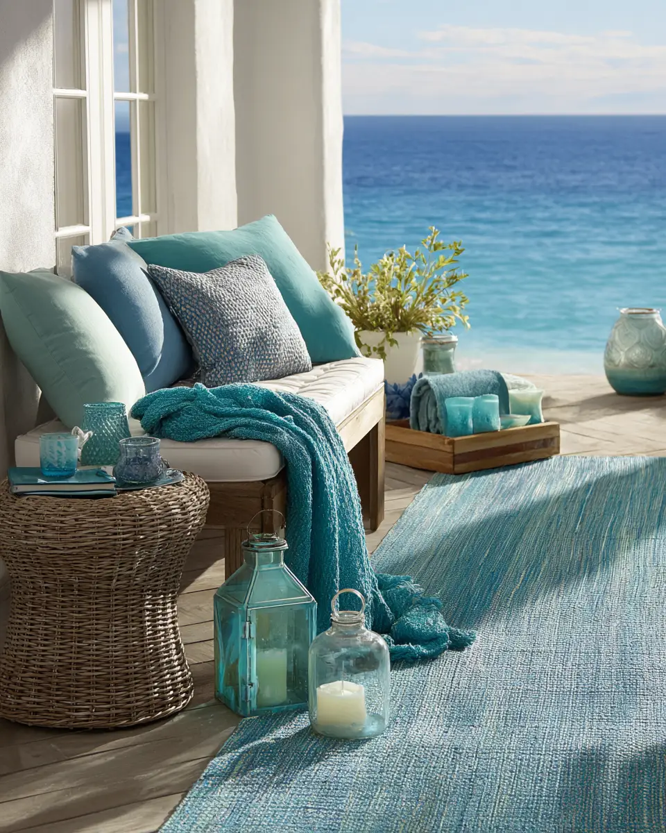 Turquoise Contemporary Patio Decor Ideas