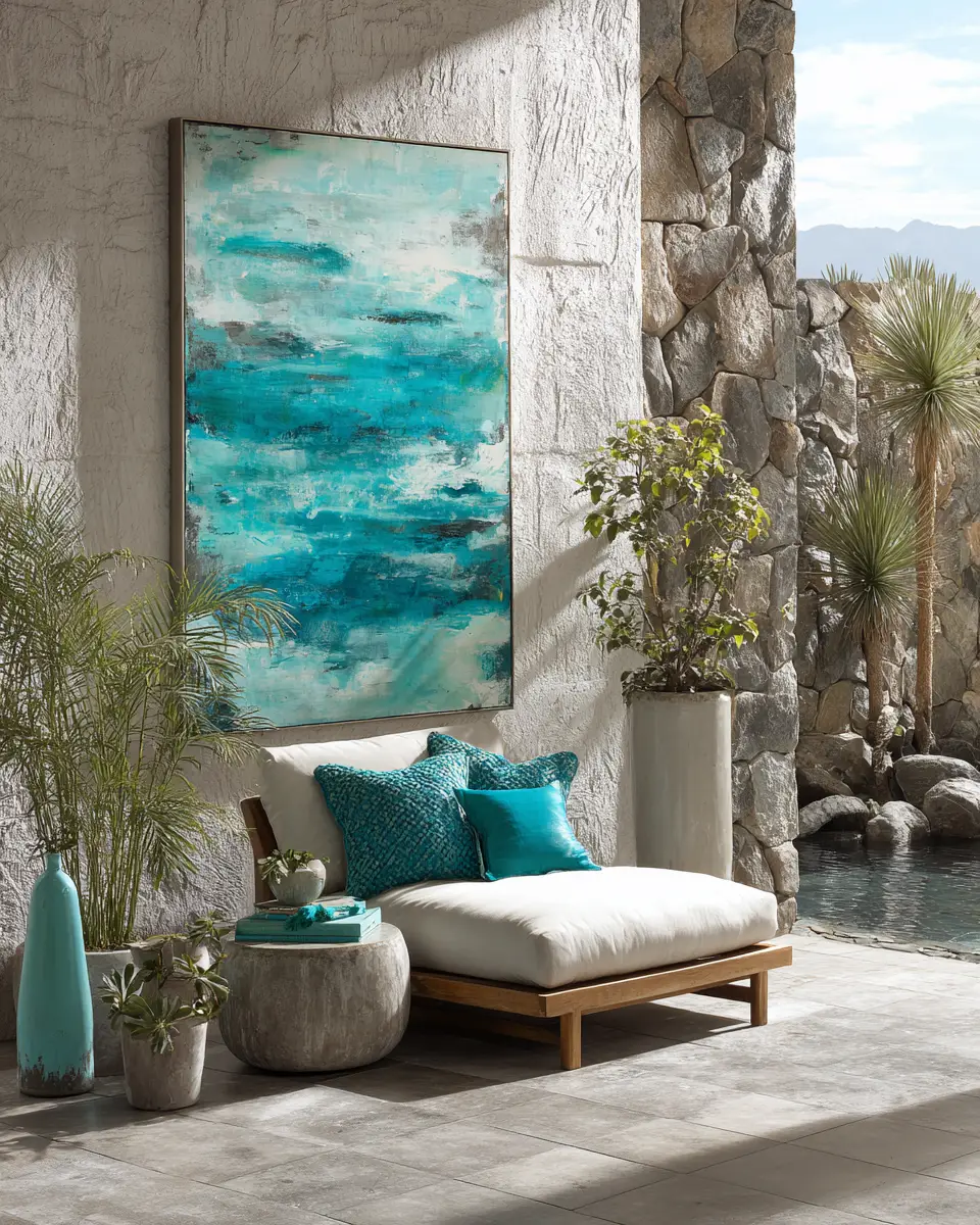 Turquoise Contemporary Patio Decor Ideas