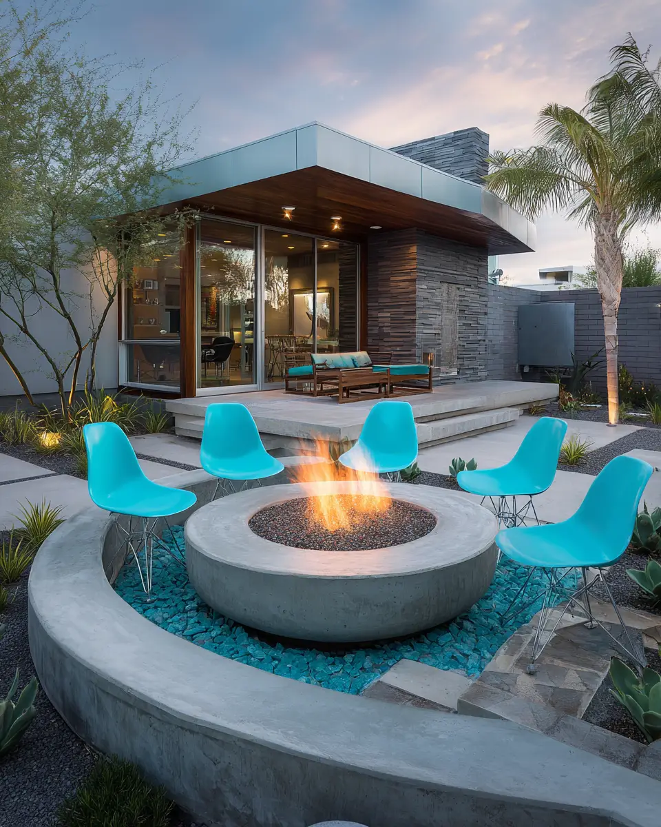 Turquoise Contemporary Patio Decor Ideas