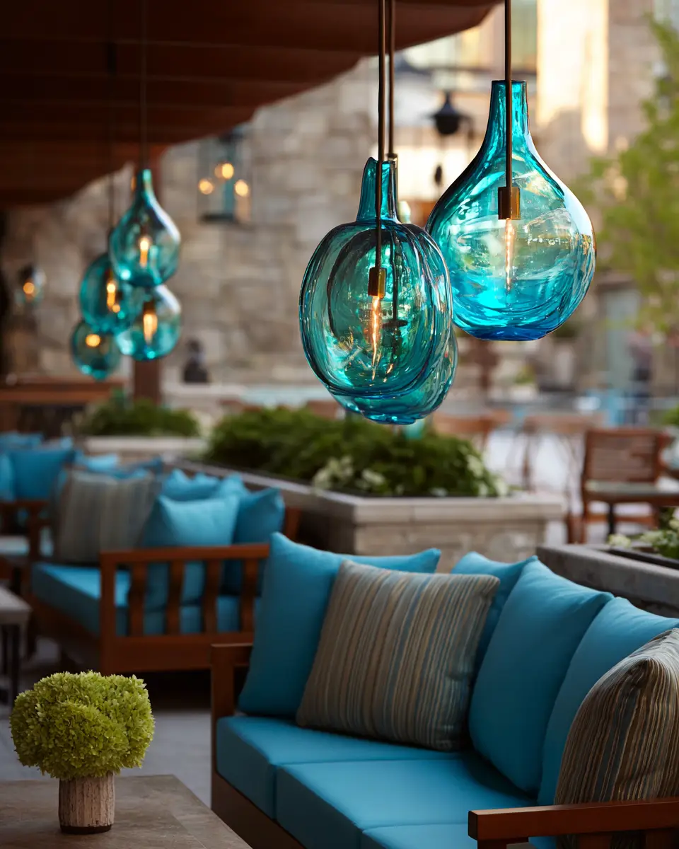 Turquoise Contemporary Patio Decor Ideas