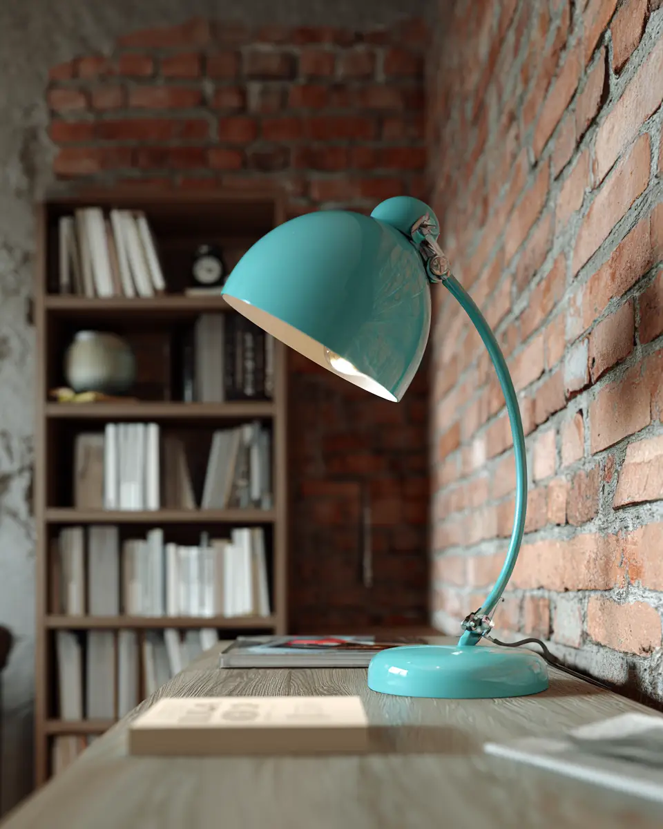 Turquoise Industrial Home Office Decor Ideas