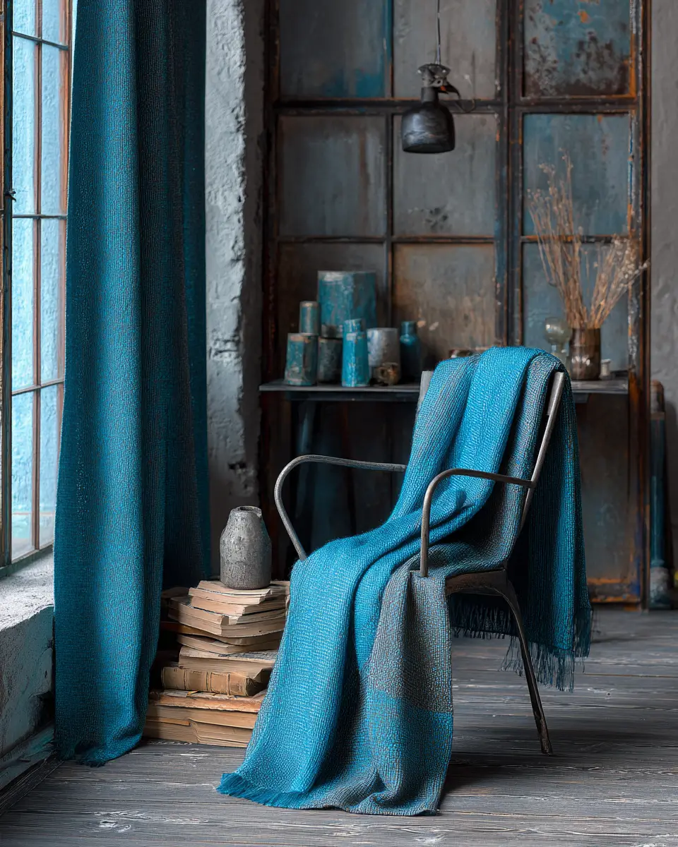 Turquoise Industrial Home Office Decor Ideas