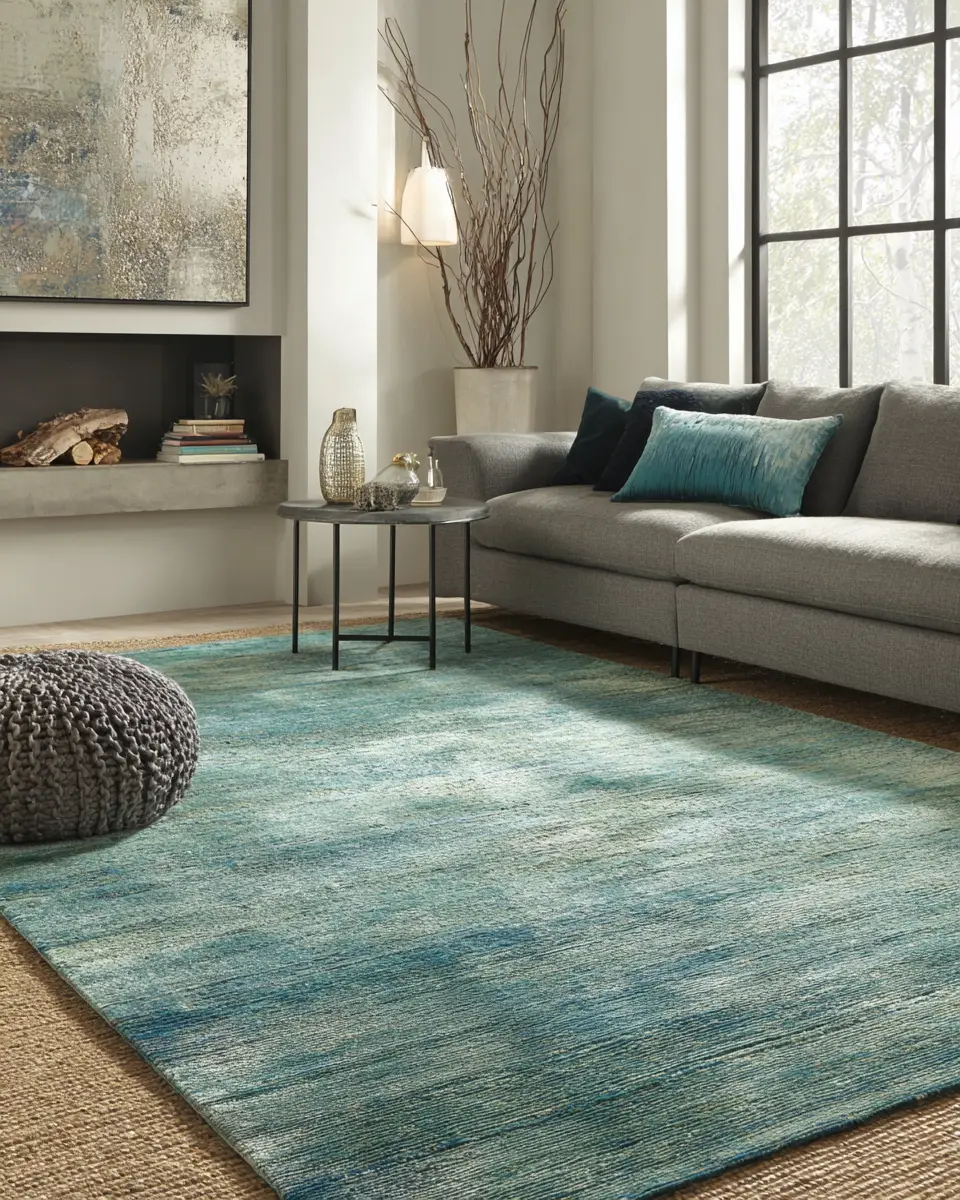 Turquoise Industrial Living Room Decor Ideas