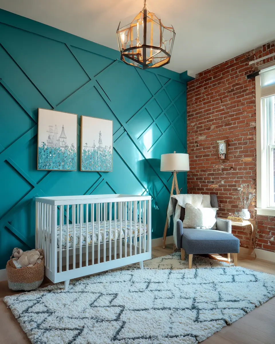 Turquoise Industrial Nursery Decor Ideas
