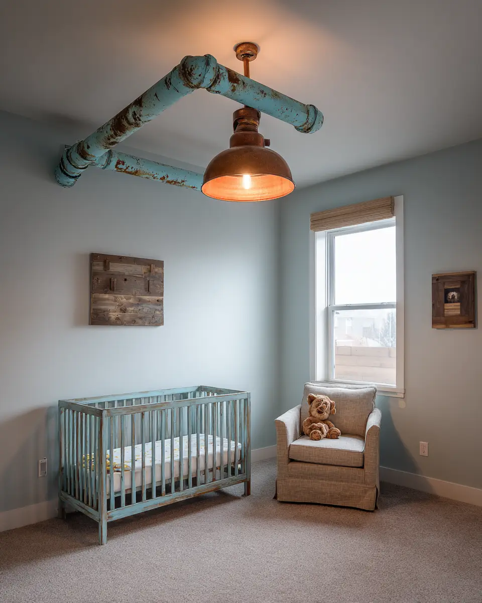 Turquoise Industrial Nursery Decor Ideas