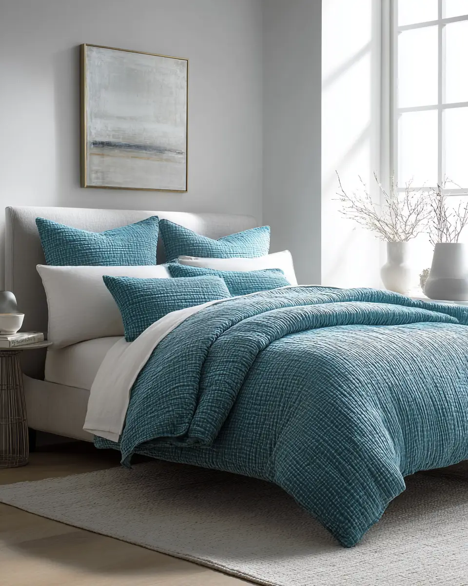 Turquoise Minimalist Bedroom Decor Ideas