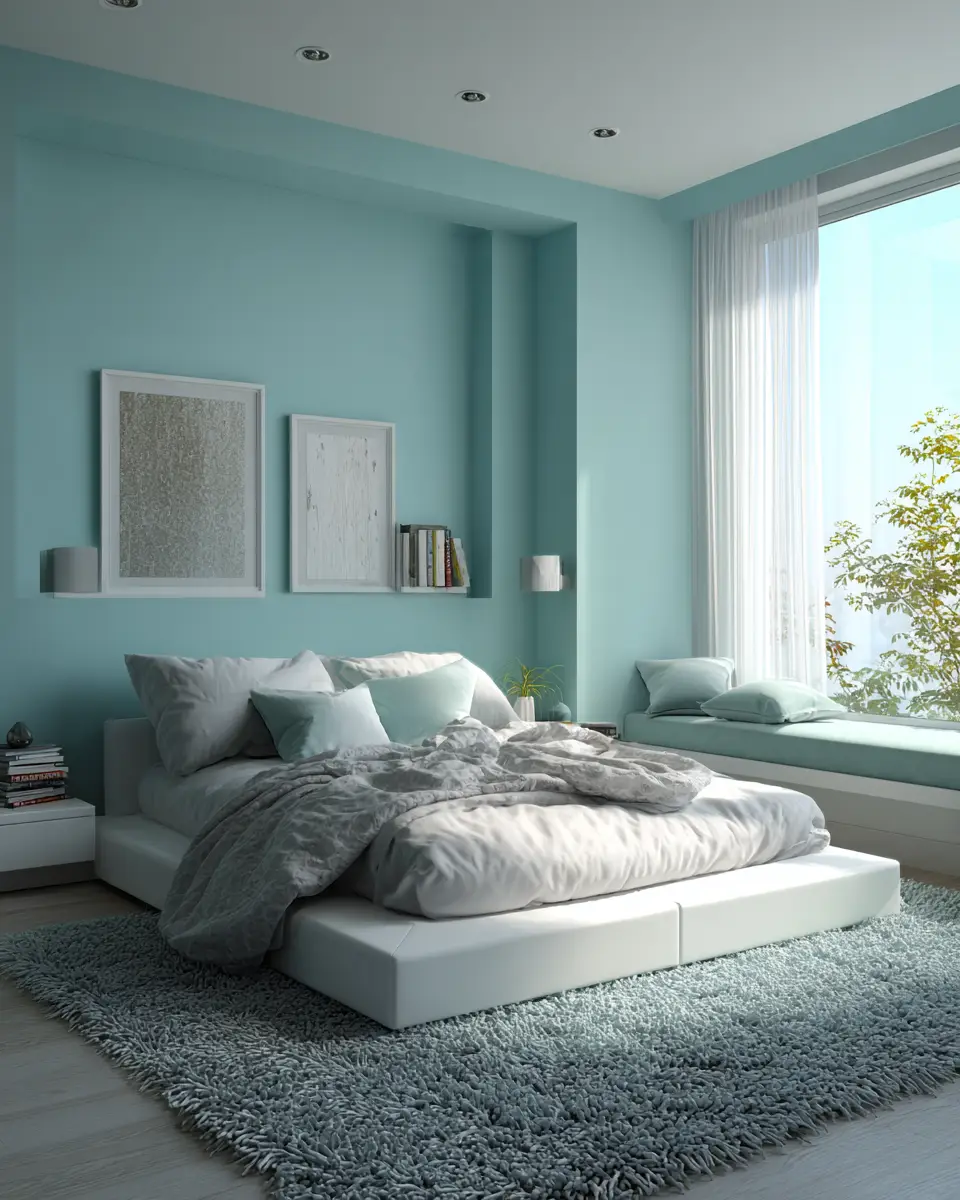 Turquoise Minimalist Bedroom Decor Ideas