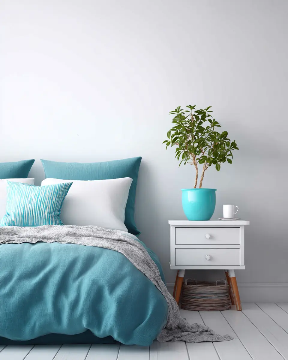 Turquoise Minimalist Bedroom Decor Ideas