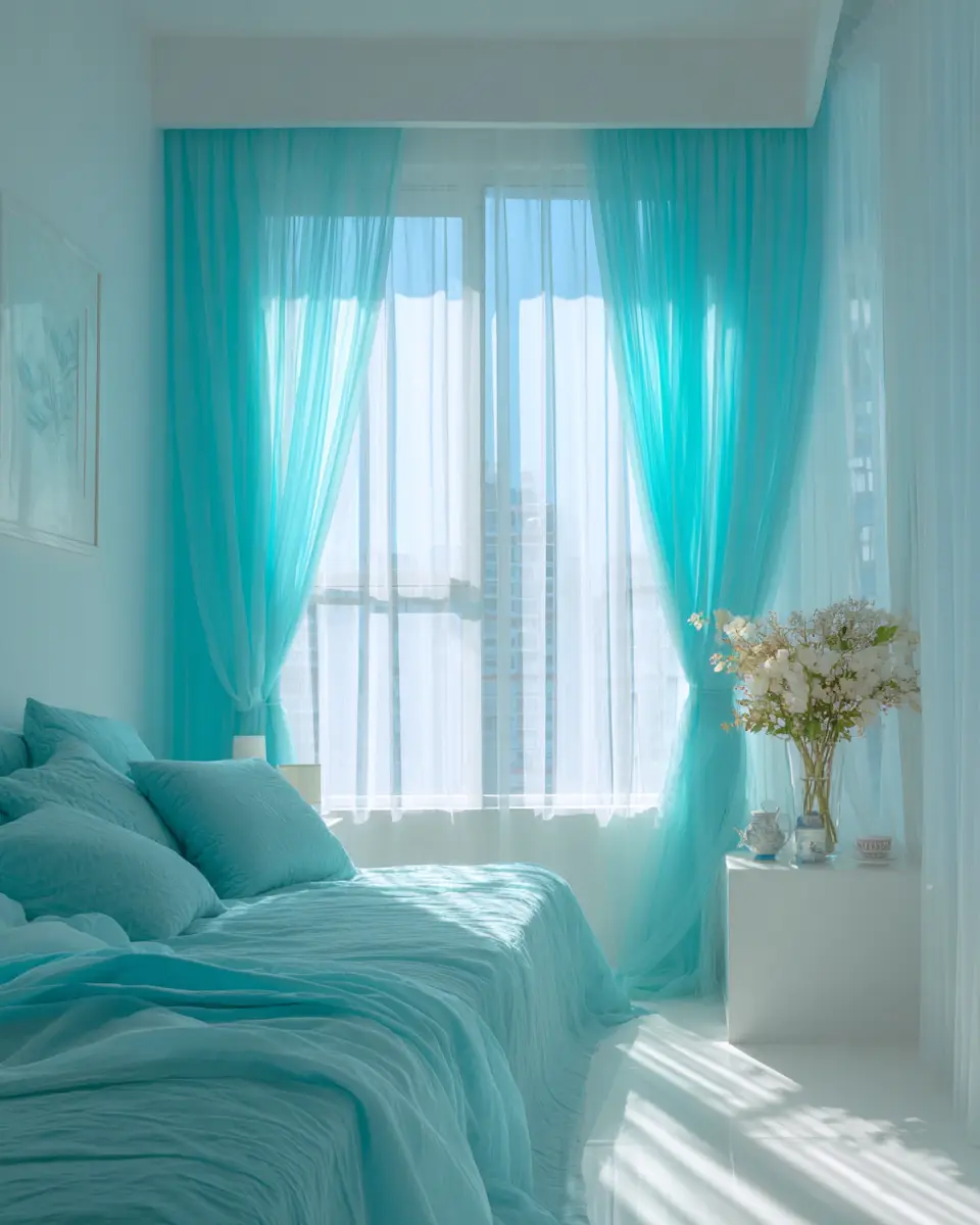 Turquoise Minimalist Bedroom Decor Ideas