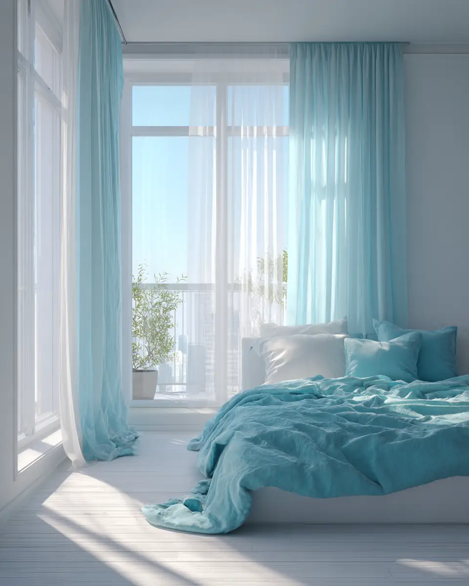 Turquoise Minimalist Bedroom Decor Ideas