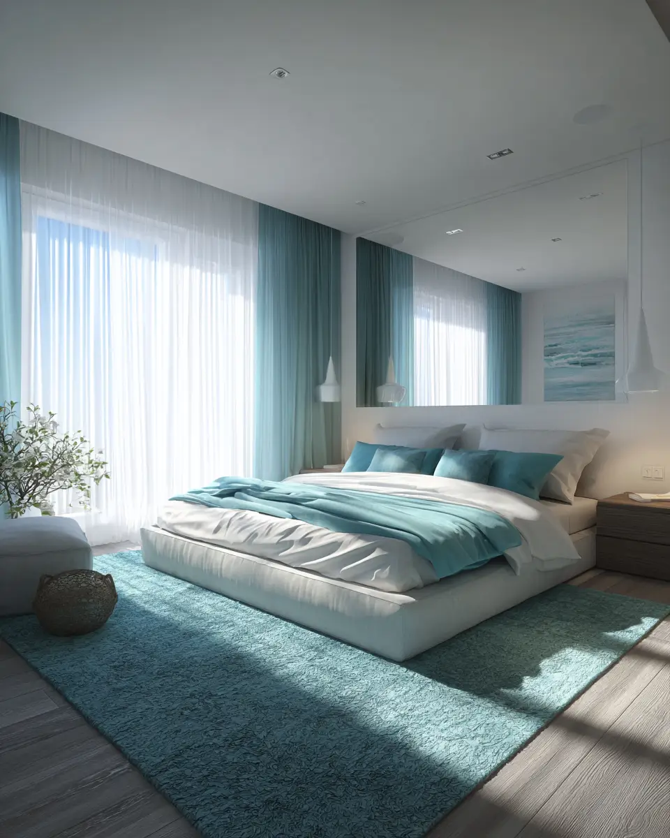 Turquoise Minimalist Bedroom Decor Ideas