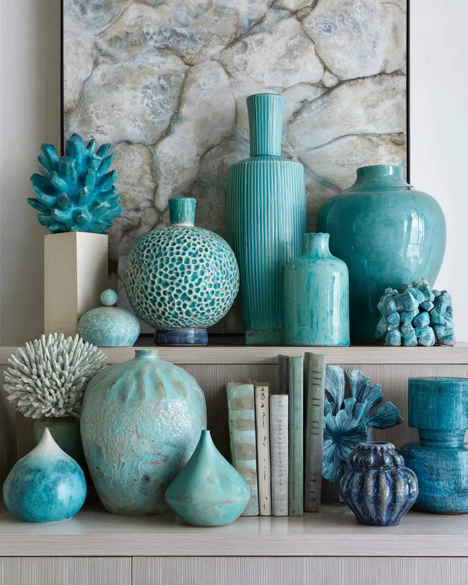 Turquoise Modern Entryway Decor Ideas - Featured