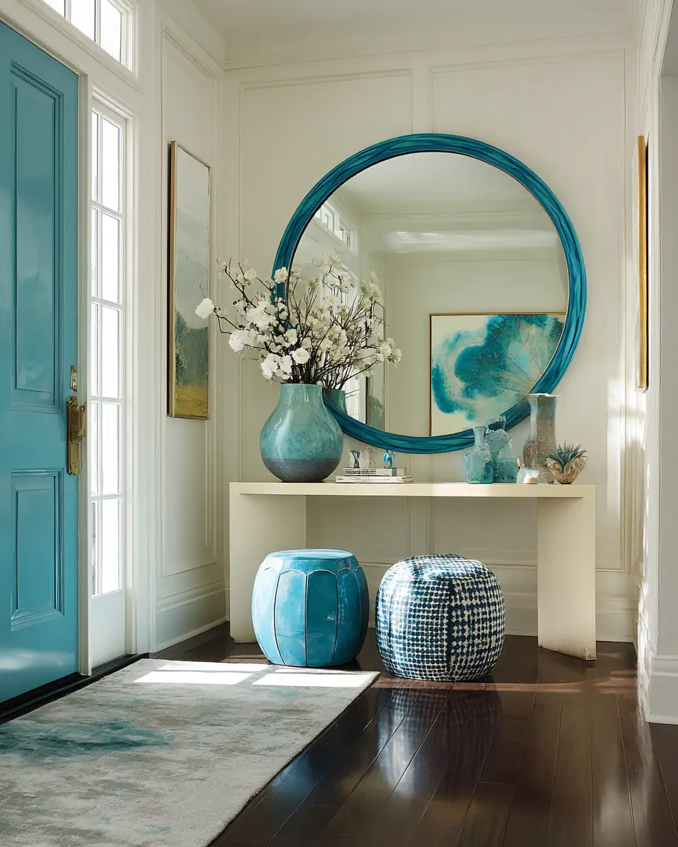 Turquoise Modern Entryway Decor Ideas