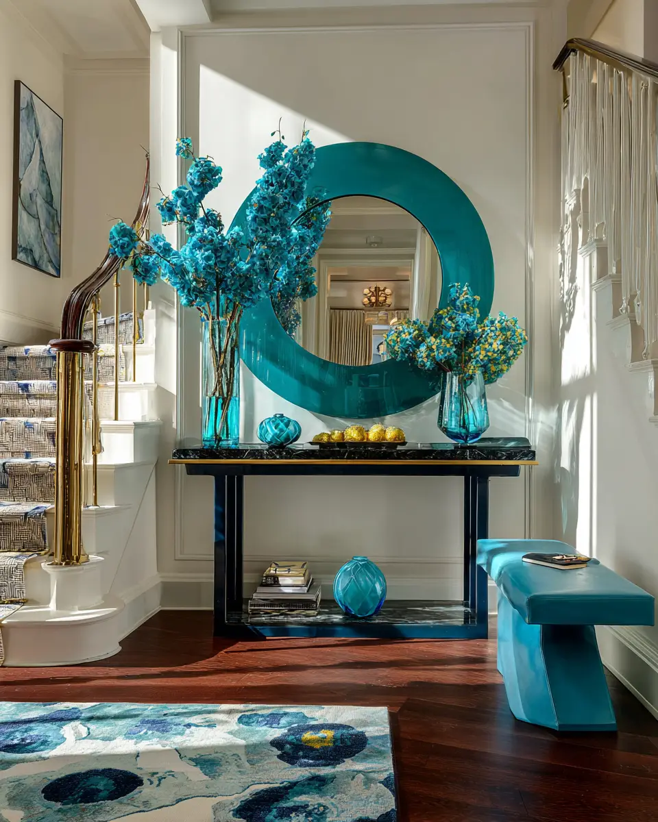 Turquoise Modern Entryway Decor Ideas