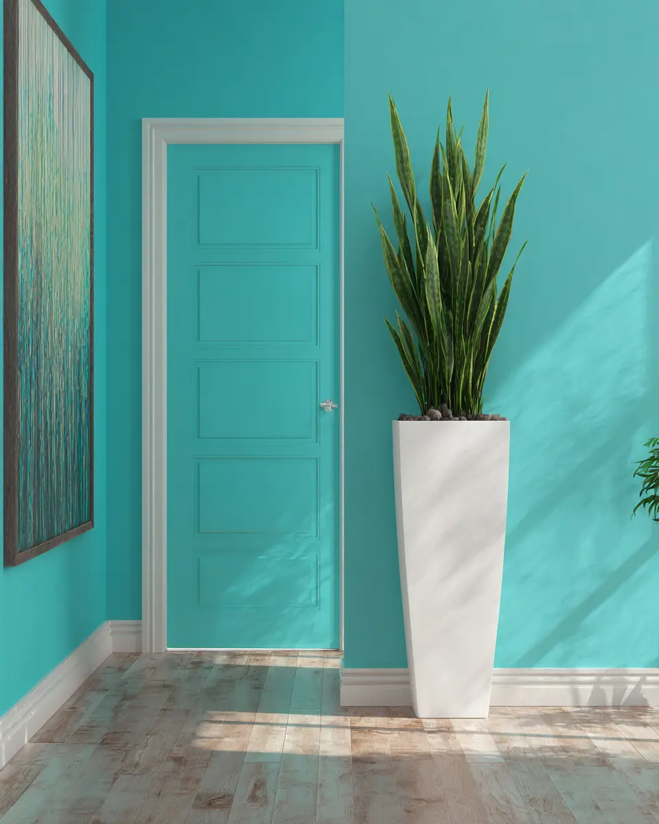 Turquoise Modern Entryway Decor Ideas