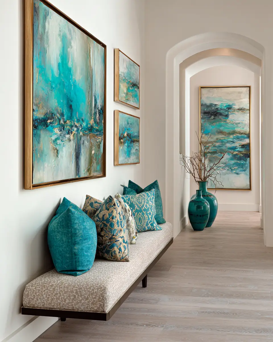 Turquoise Modern Entryway Decor Ideas