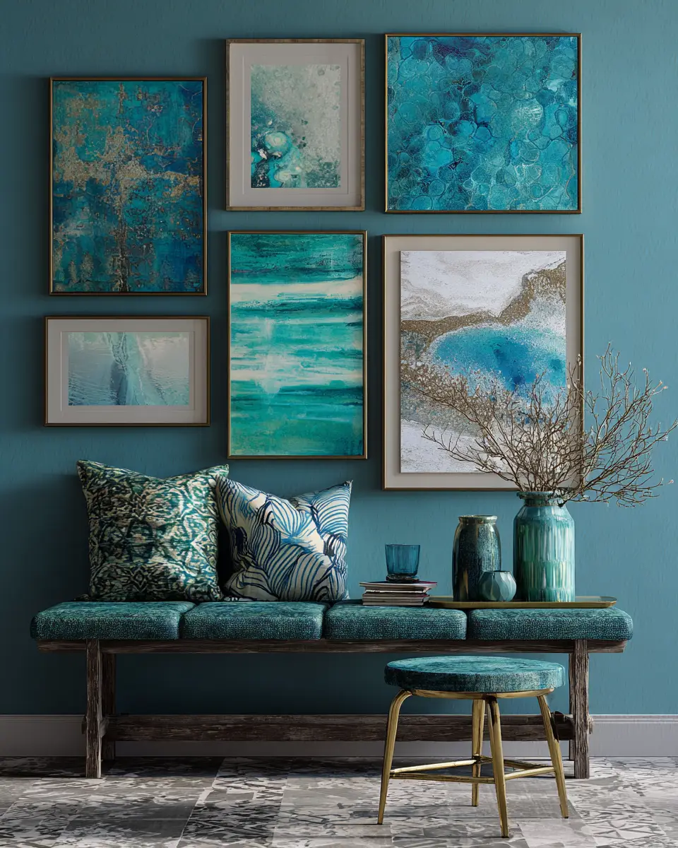 Turquoise Modern Entryway Decor Ideas