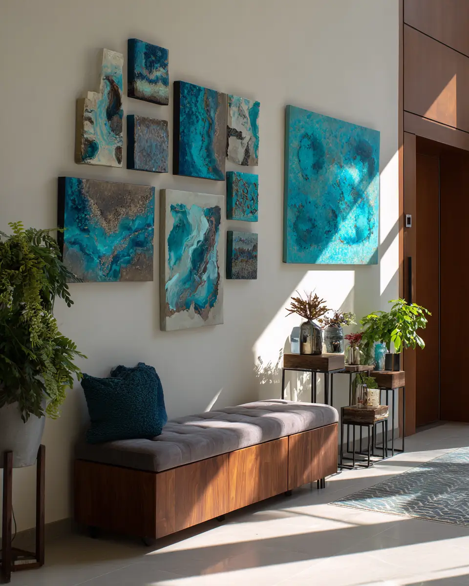 Turquoise Modern Entryway Decor Ideas