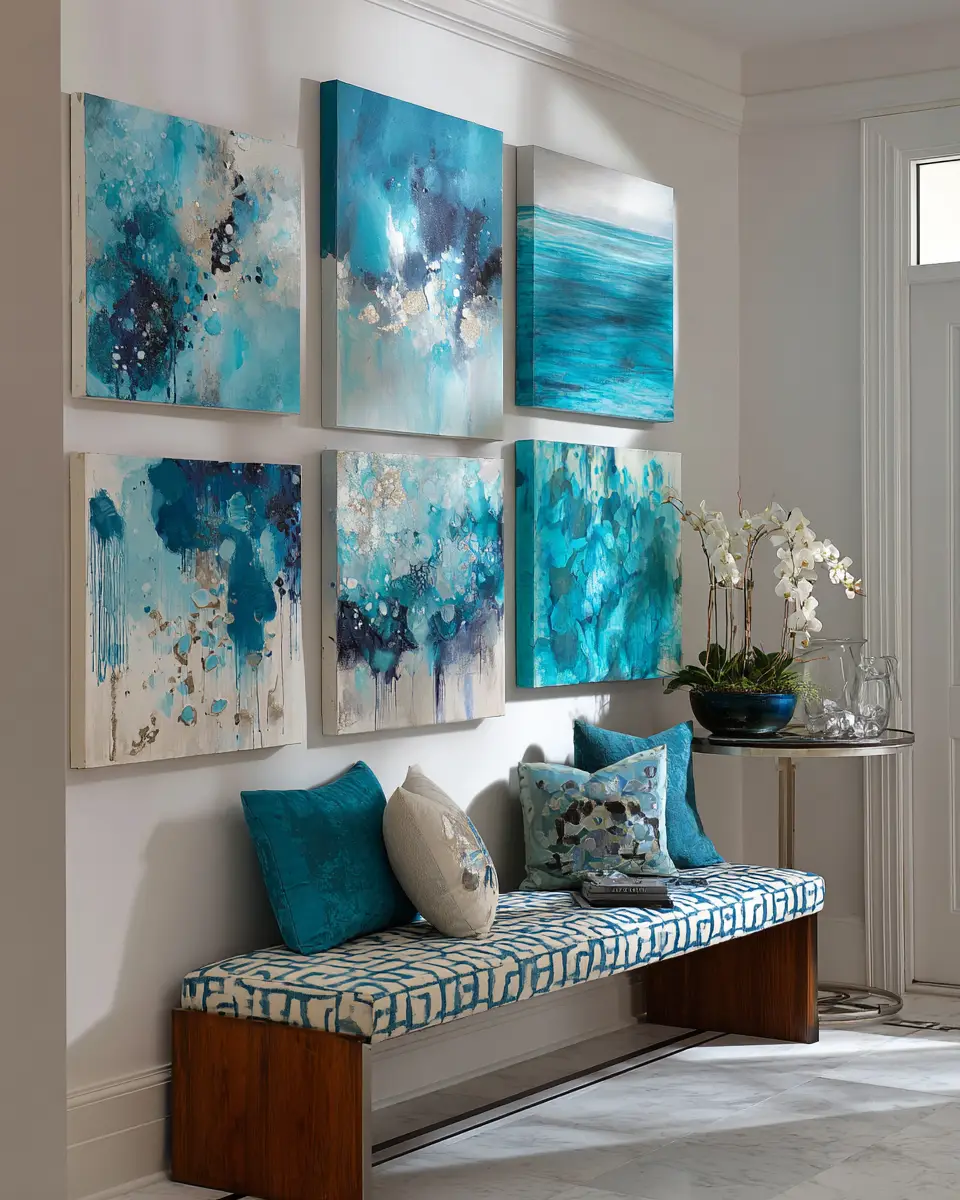 Turquoise Modern Entryway Decor Ideas