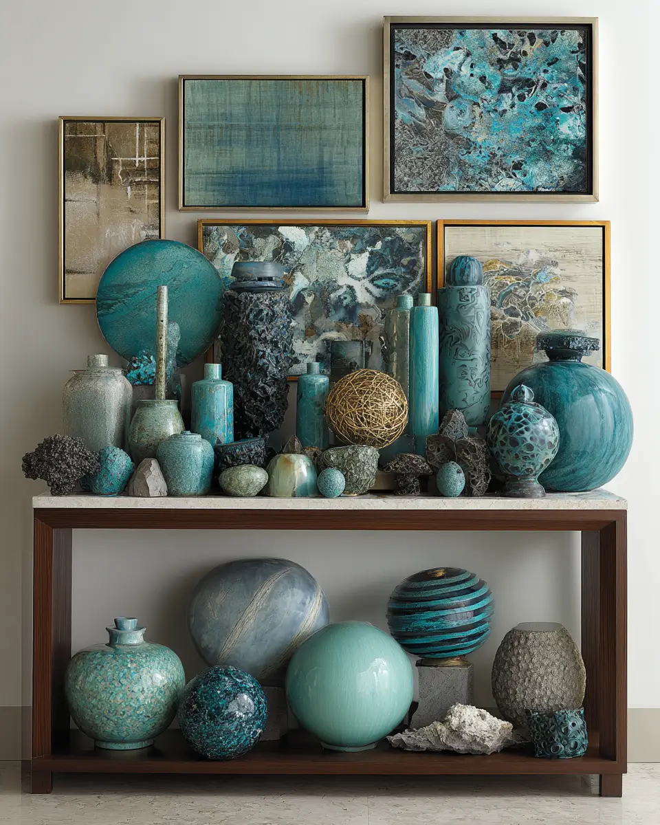 Turquoise Modern Entryway Decor Ideas