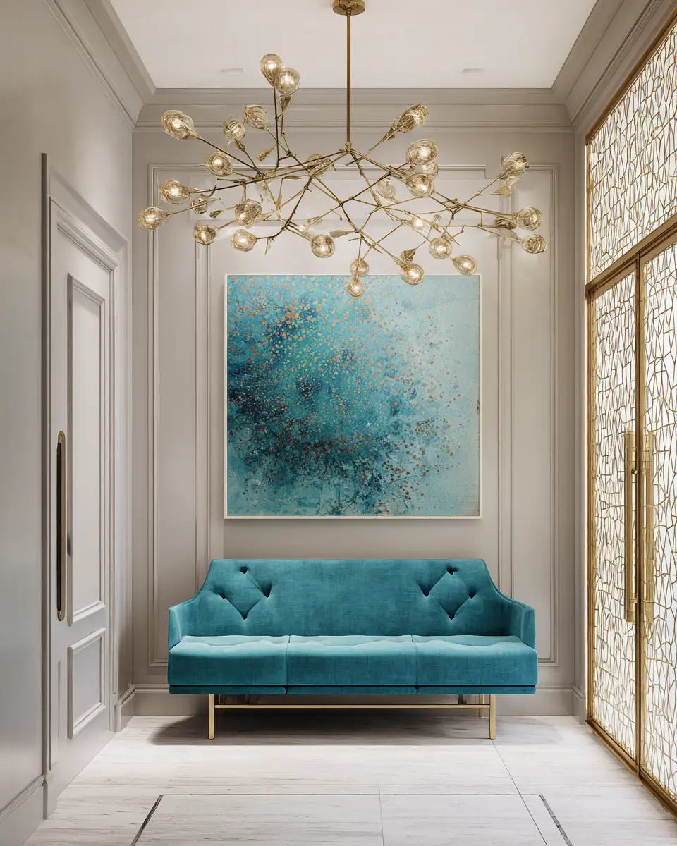 Turquoise Modern Entryway Decor Ideas