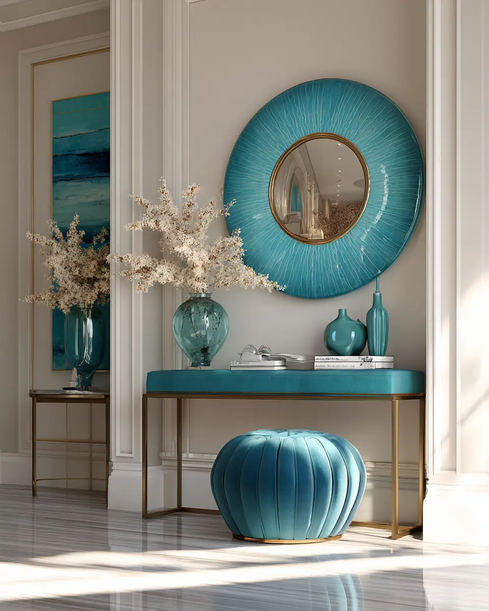 Turquoise Modern Entryway Decor Ideas
