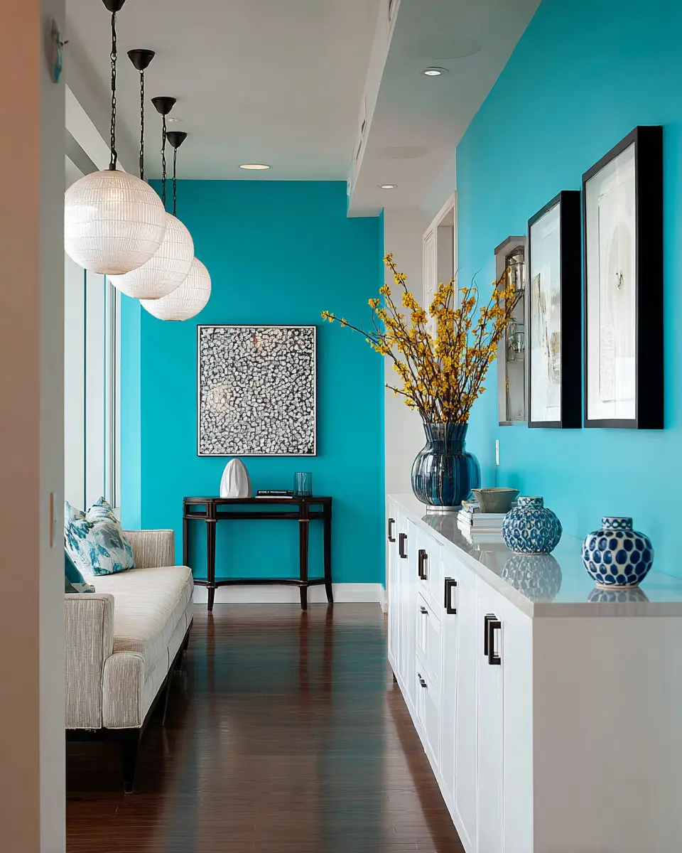 Turquoise Modern Entryway Decor Ideas