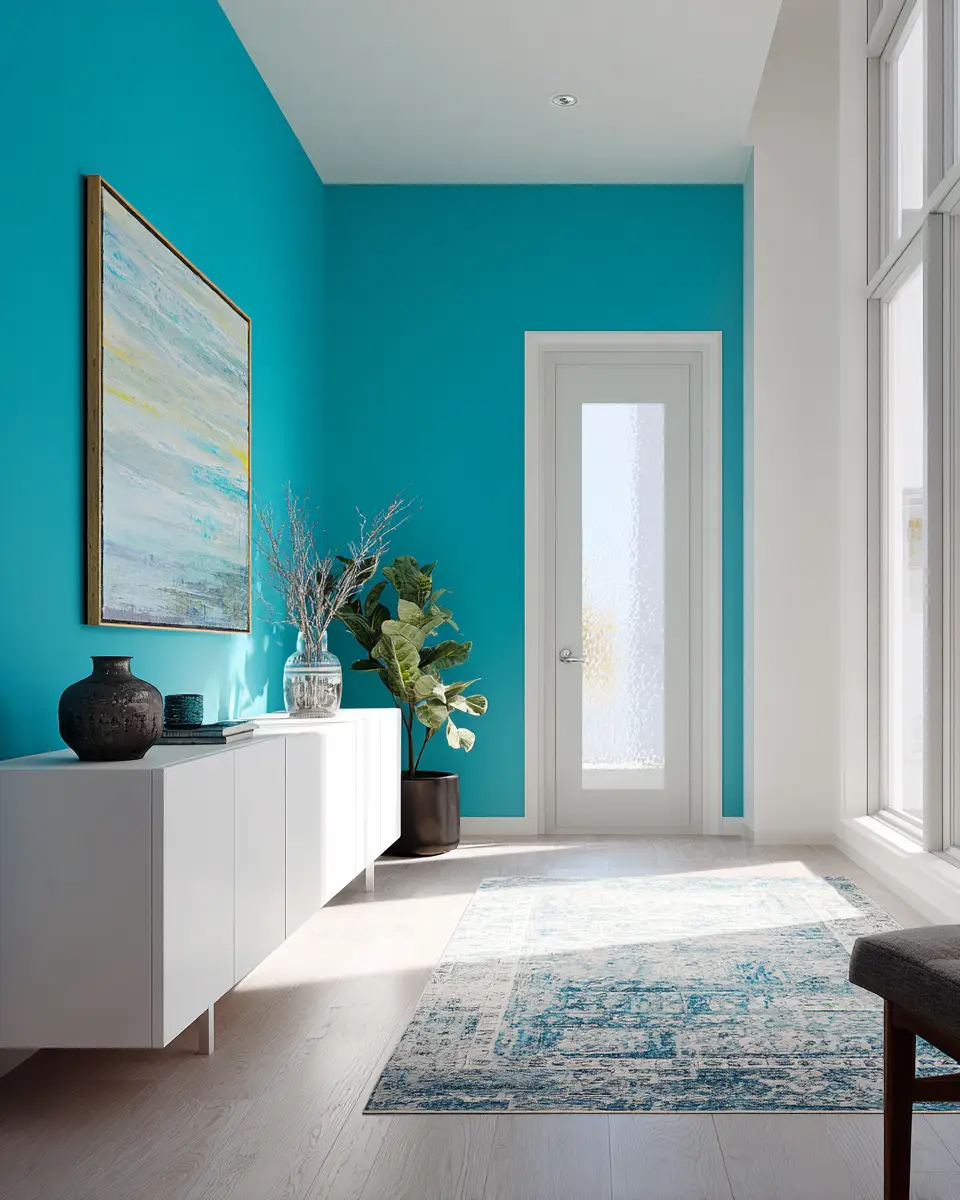 Turquoise Modern Entryway Decor Ideas