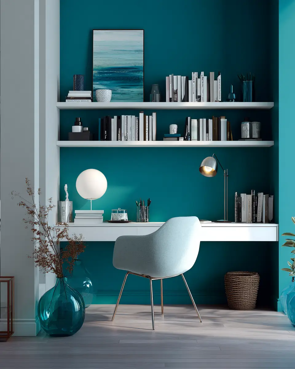 Turquoise Modern Home Office Decor Ideas