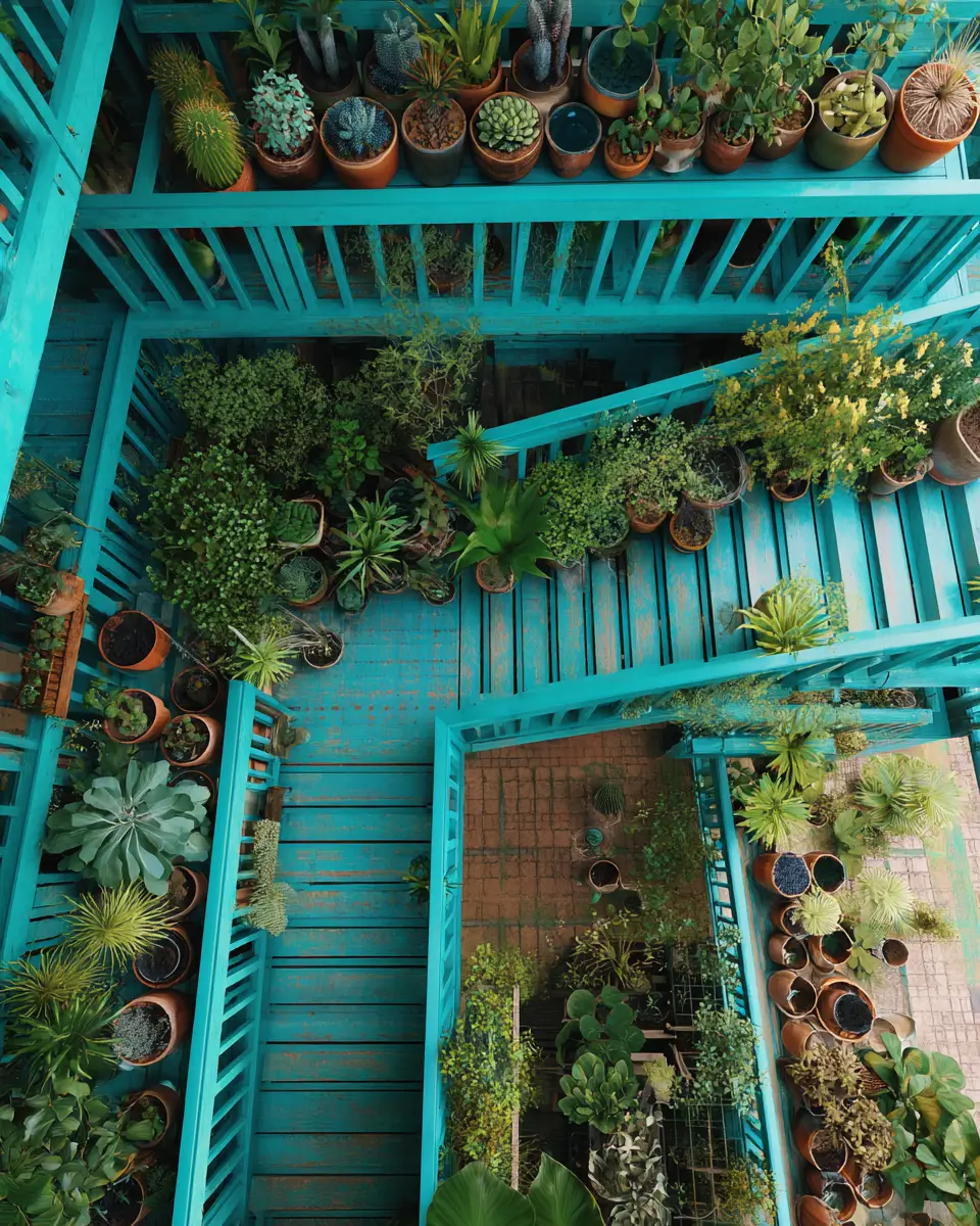 Turquoise Organic Modern Balcony Decor Ideas