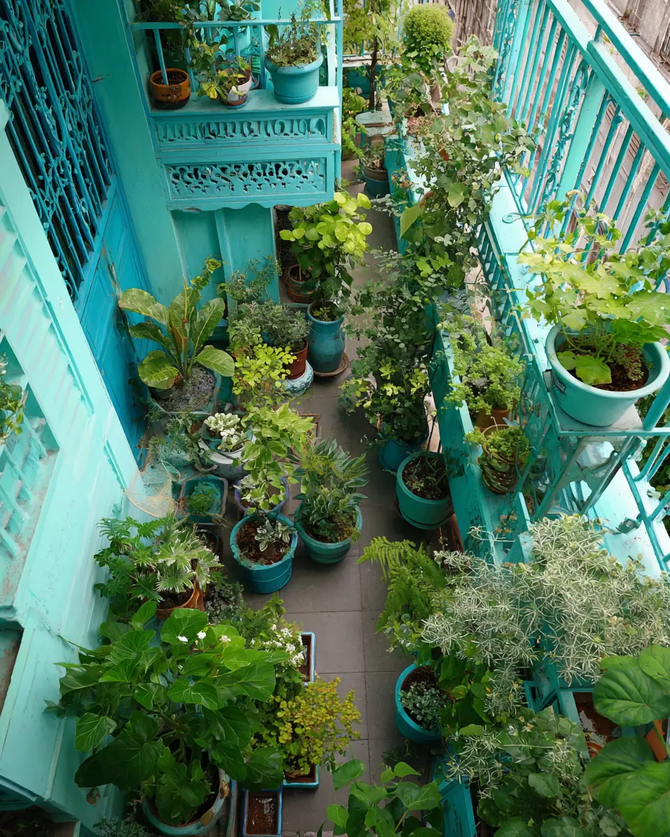 Turquoise Organic Modern Balcony Decor Ideas