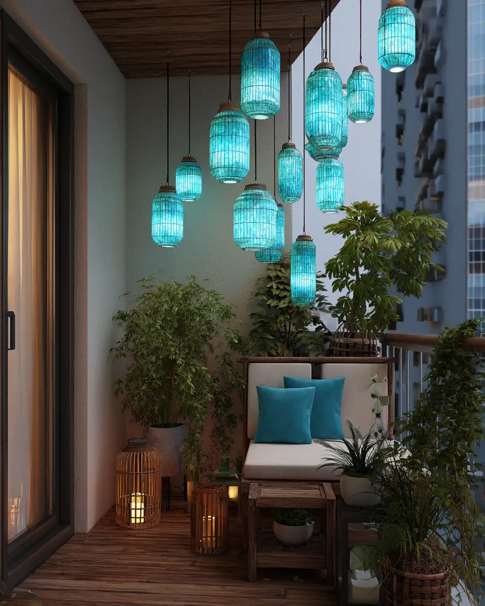 Turquoise Organic Modern Balcony Decor Ideas