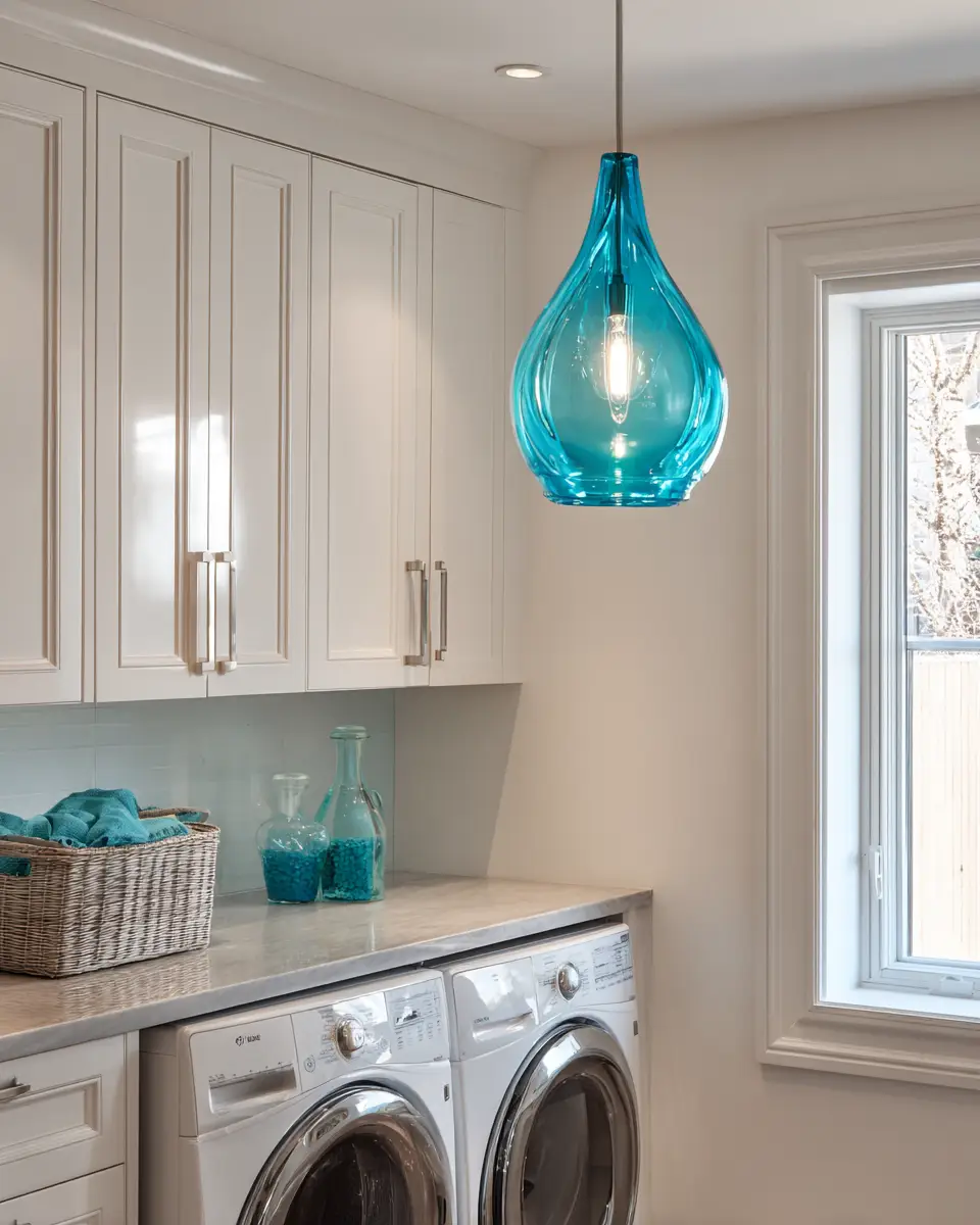 Turquoise Organic Modern Laundry Room Decor Ideas